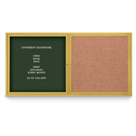 UNITED VISUAL PRODUCTS Corkboard, Blue Spruce/Satin, 48"x36" UV431HPLUS-SATIN-BLSPRU